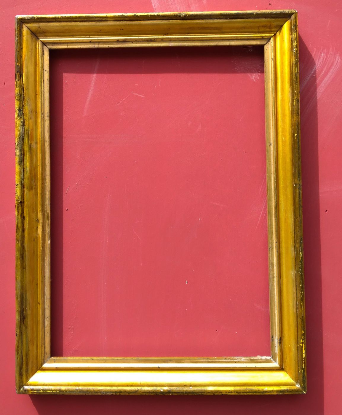 cornice in legno dorato a mecca sagoma a molura XIX° sec. cm.31 x 45